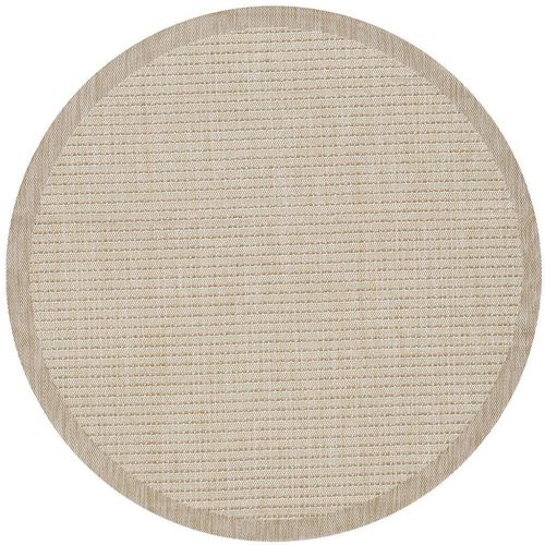 Novel Outdoorteppich Giza , Beige , Textil , Uni , rund , Oeko-Tex® Standard 100 , pflegeleicht , Teppiche & Böden, Teppiche, Outdoorteppiche