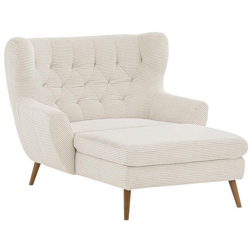 Stylife Xxl-Sessel, Beige, Textil, Eiche, massiv, Uni, 120x101x165 cm, Fußauswahl, Stoffauswahl, Wohnzimmer, Sessel, XXL-Sessel