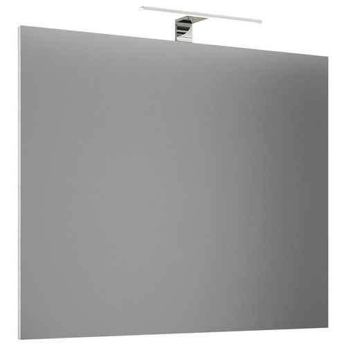 Mid.you Badezimmerspiegel VCM Badinos , Weiß , Glas, Holzwerkstoff , rechteckig , 80x40x2 cm , Badezimmer, Badezimmerspiegel, Badspiegel