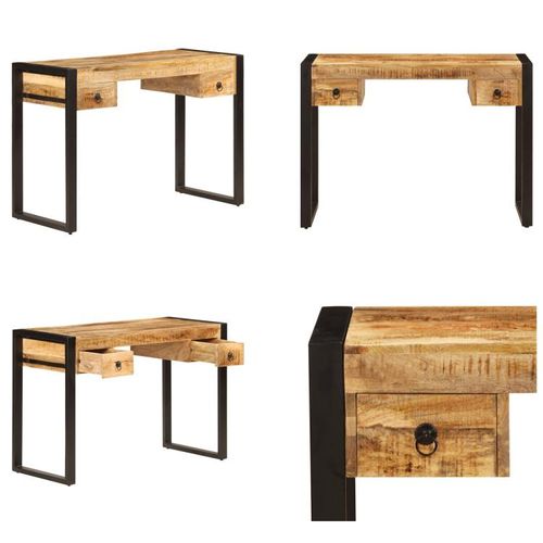 vidaXL Schreibtisch mit 2 Schubladen 110 x 50 x 77 cm Mangoholz Massiv - Schreibtisch - Schreibtische - Arbeitstisch - Arbeitstische