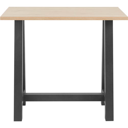 Bartisch MÄUSBACHER, schwarz (schwarzstahl, asteichefarben, schwarzstahl), B:140cm H:105cm T:70cm, Tische, Bartisch, Gestell in A-Form (Breite 120, 140 oder 160 cm)