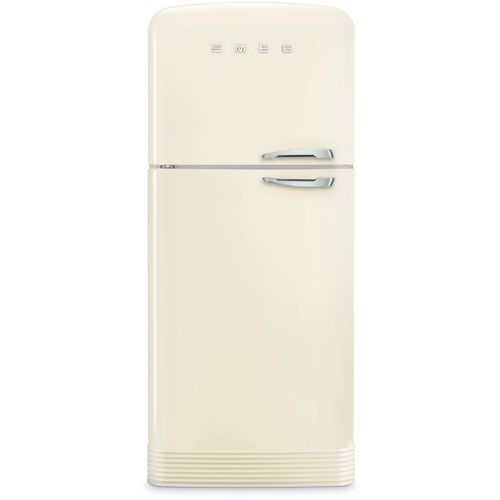 SMEG Kühl-/Gefrierkombination, Energieeffizienz: E (A-G), beige (creme), Linksanschlag, Kühlschränke