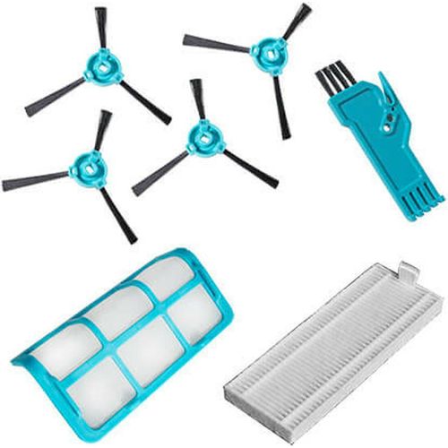 Cecotec Verbrauchsmaterialien für Congas Serie 950. Verbrauchsmaterialpackung mit 4 Seitenbürsten und Filtern