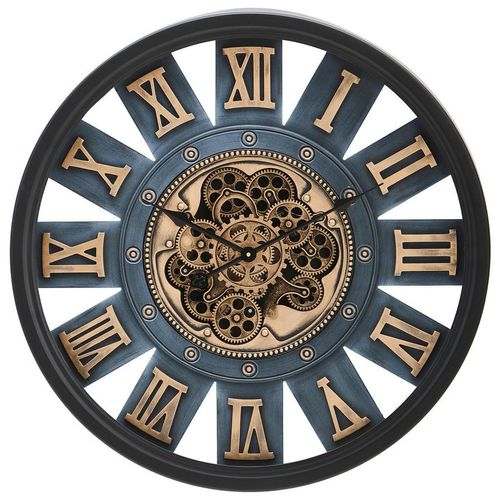 Landscape Wanduhr , Schwarz , Metall, Kunststoff, Glas , 72x9x72 cm , Dekoration, Uhren, Wanduhren