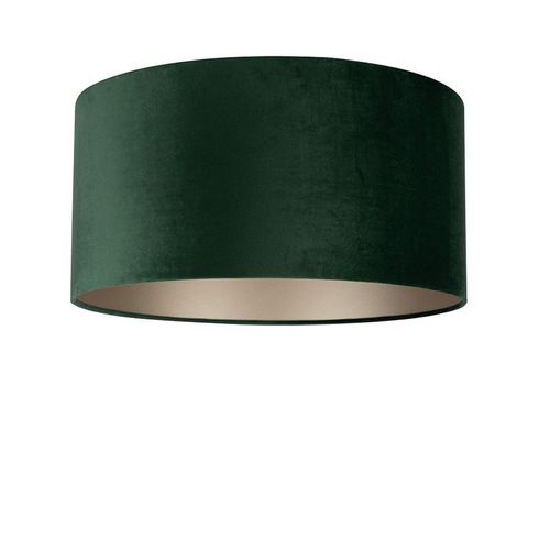 Leuchtenschirm Velour , Grün , Metall, Textil , zylindrisch , E27 , 25 cm , Lampen & Leuchten, Innenbeleuchtung, Lampenschirme