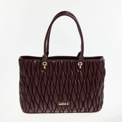 Dunkelrote Handtasche mit Logo