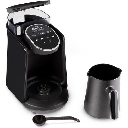 ARZUM OKKA, türkische Kaffeemaschine, türkische Kaffeekanne, 900ml 735 W Silber