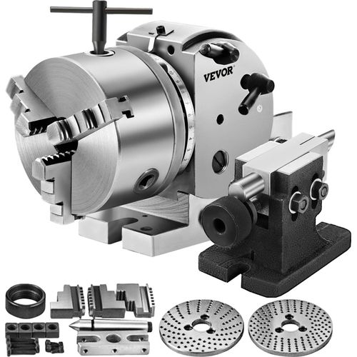 Teilapparat mit backenfutter MT2, Rotary Tisch mit Indizierung Höhe der Mitte 100 mm, Dividing Head 23 kg, Rotary Tisch mit Tellern, Eine Starke Unterstützung zu Bearbeitenden Werkstück