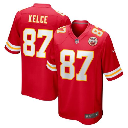 Footballtrikot NIKE "Nike Trikot Kansas City Chief NFL Home Game Jersey Kelce 87", Herren, Gr. L, rot (mehrfarbig), 100% Polyester, Trikots