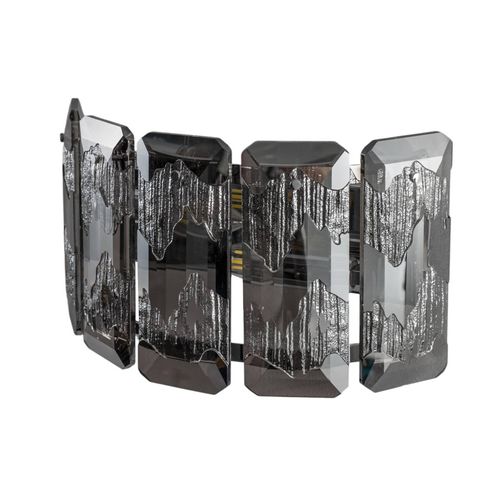 Wandleuchte Orvin, chrom, 2-flammig, Breite 33 cm, Glas