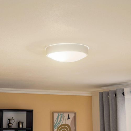 Deckenleuchte Jaris, Glas gewölbt, Ø 26 cm, weiß