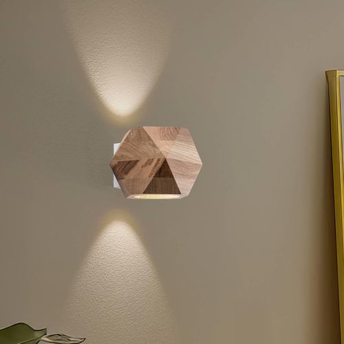 Envostar Peach Puff Wandlampe Polyeder Holz 1-flg.