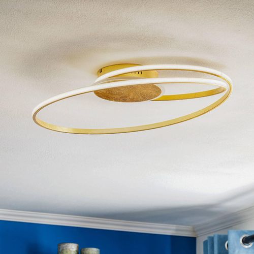 Lindby LED-Deckenleuchte Dorle, Ø 60 cm, gold, Aluminium