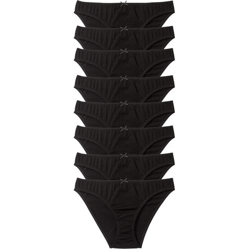 Slip BONPRIX, Damen, Gr. 60/62 (4XL), 8 Stk., schwarz, Obermaterial: 100% Baumwolle, Unterhosen Slip