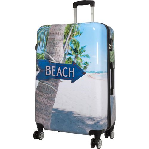 Großer Koffer mit Beach Strand Motiv Reisekoffer 77 cm 100 Liter Bowatex