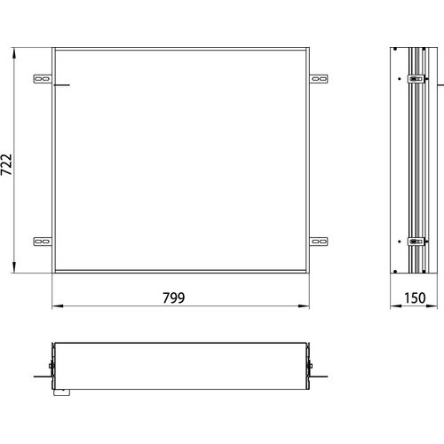 EMCO Einbaurahmen prime 2 ASIS für UP-Lichtspiegelschrank 999 x 722 mm
