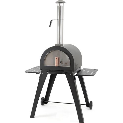BBQ-Toro Pizzaofen "Havai" mit Schamottesteinen, Pizza Steinbackofen