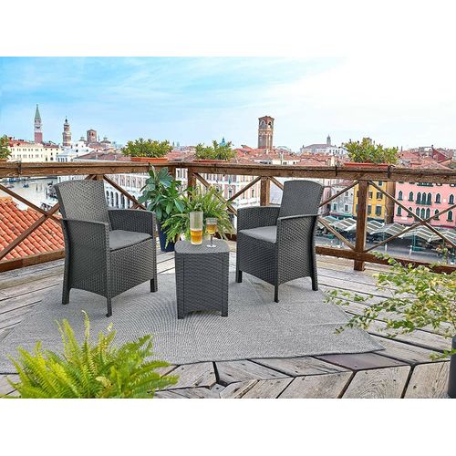 Carrefour 8003723491218, Grau, Harz, 2 Sitz(e), 39 cm, 39 cm, 46 cm