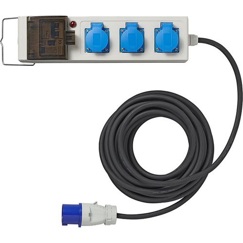 Zelt-/Faltwagen-Steckdose 10M 3x2,5mm² mit Sicherung und Personenschutz (MCCB und RCD)