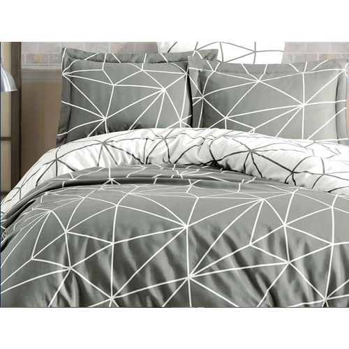 L'Essentiel Linge de Maison, Metaverse, Ranforce Doppel-Bettbezug-Set, Grau, 100 % BAUMWOLLE RANFORCE, 200 x 220 cm