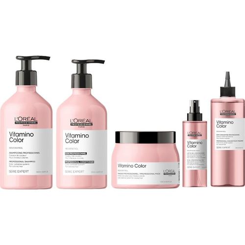 Loreal Vitamino Color Shampoo 500ml + Loreal Vitamino Color Conditioner 500ml + Loreal Vitamino Color Mask 500ml + Loreal Vitamino Color 10in1 190ml + Loreal Vitamino Color Acidic Treatment 400ml NEW