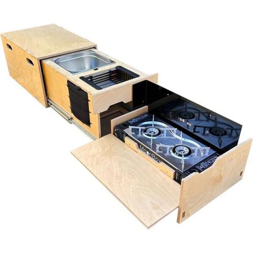 Moonbox Kitchenbox Campingbox Campingküche Campinglade Campingmodul UV-Lack