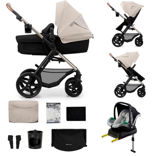 Kombi-Kinderwagen KINDERKRAFT "MOOV 2 4in1 EVA", Kinder, grau, Stahl, Kinderwagen, mit EVA-Rädern