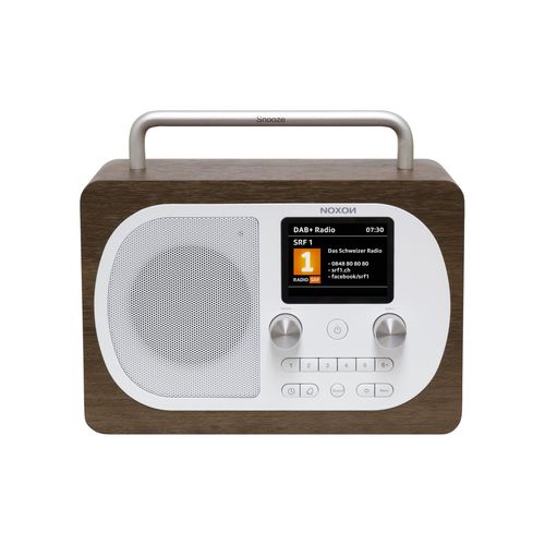 Noxon Eiger - Walnuss - DAB+ und UKW-Radio, Bluetooth, Kopfhöreranschluss, Akkubetrieb möglich