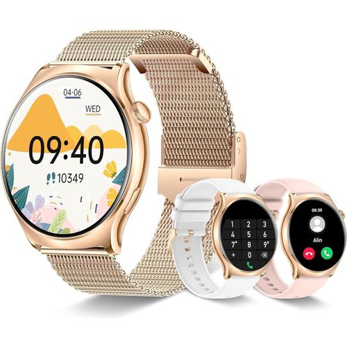 Smartwatch Damen mit Telefonfunktion, 1.43'' AMOLED Always-On Display