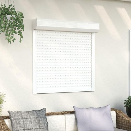 ZMH Rollladen Aluminium 100x100 cm Weiß