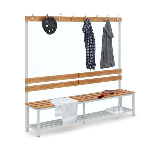 CEHA CEHA Garderoben- und Umkleidebank 150 cm Breite mit Schuhrost und einseitiger Kleiderleiste