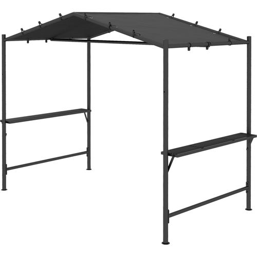 Grillzelt Grilldach, wetterbeständig, inkl. Seitentaschen, 277 x 149 x 230 cm, Dunkelgrau