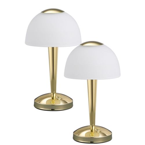 TRIO LEUCHTEN LED Tischleuchte, grau (messingfarben), 1, H: 28cm, 1 Stk., Leuchten, Leuchten-Set