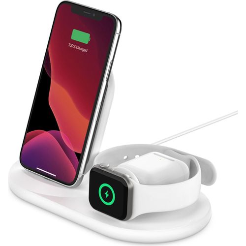 Belkin 3-in-1 wirel. Ladestation für Apple Watch/iPhone, weiß
