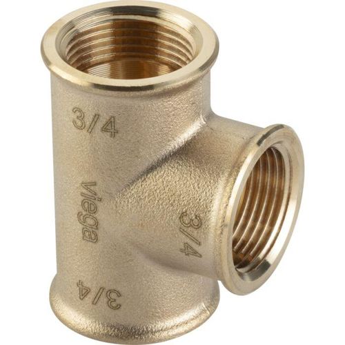 Viega T-Stück 264444 Rp 1/2 x Rp 3/8 x Rp 1/2, Rotguss