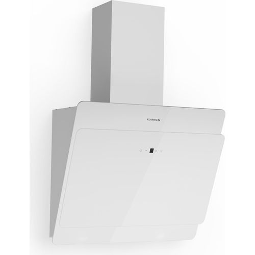 Klarstein Dunstabzugshaube, Abzugshaube Kopffrei, Leiser Dunstabzug, Dunstabzugshaube mit Filter, Wandhaube mit 3 Stufen, Dunstabzugshaube Abluft, Dunstabzugshaube 60 cm, 350 m³/h, 68 Watt, Weiß