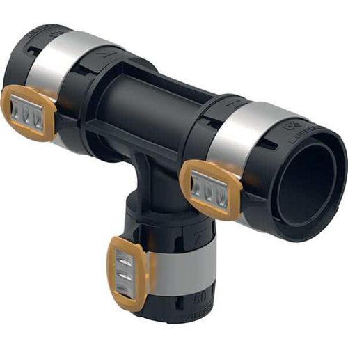 Geberit GE FlowFit T-Stück, reduziert, PPSU, d75 x 50 x75mm, 1 Stk.