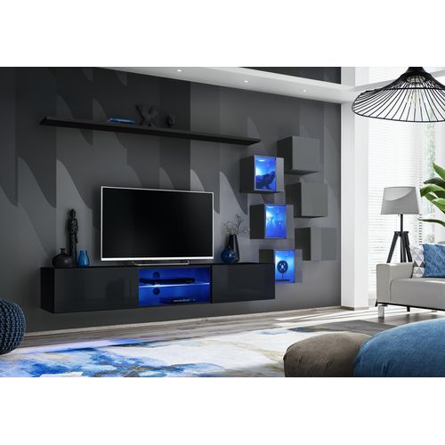TV-Ständer Wohnwand Sideboard Luxus Garnitur Modern Designer Regale Komplett