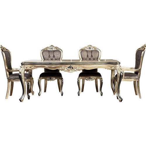 Klassischer Esstisch Tisch Barock Tische Esstische Holztisch 208x108 cm