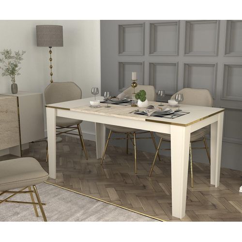 Skye Decor, Veyron - Travertine, Sandstone, Esstische, Travertin, 145 x 76,2 x 85 cm