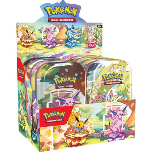 Pokémon Karmesin & Purpur Prismatische Entwicklungen Mini-Tin Display Deutsch