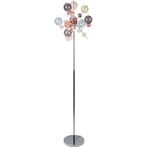 Näve Leuchten Stehleuchte EXPLOSION mit G9 Stehleuchte EXPLOSION mit G9 Stehleuchte - Stehleuchte "EXPLOSION" chrom, Stehlampe im Modern Style, aus Metall und Glas in chrome, 169 cm hoch, Ø 51 cm, G9-Fassung – Druckschalter