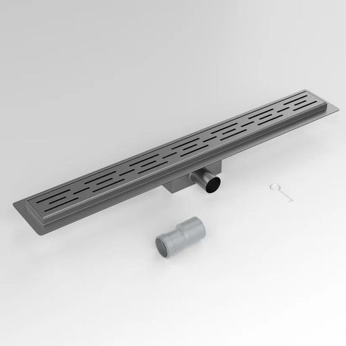 WEBO RVS Douchegoot 100 cm Gunmetal Komplett mit Flens