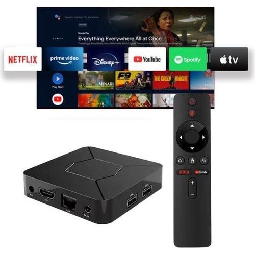 Android TV Box 4K Chromecast Streaming Box mit WLAN, Bluetooth und Google Assistant