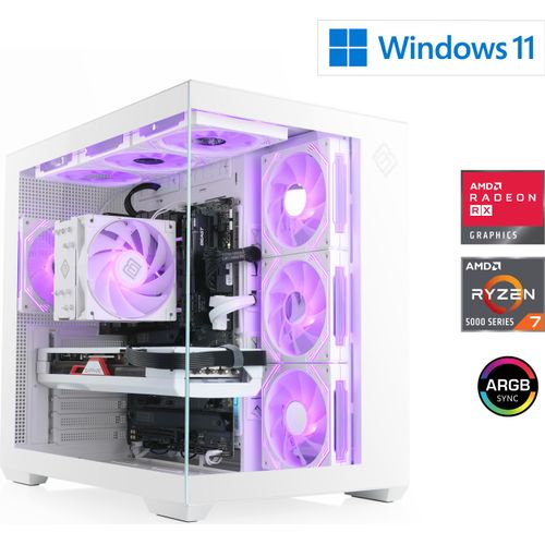 Gaming PC M12530H / AMD Ryzen 7 5700X, 8x 3400 MHz / AMD RX9070 / 32 Go DDR4 RAM / M.2 SSD 1000 GB - Windows 11 Home
