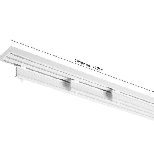 Homeware Flächenvorhangschiene, Weiß, Metall, 160 cm, Wohntextilien, Gardinen & Vorhänge, Gardinenschienen