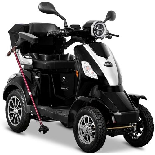Elektromobil ROLEKTRO "Rolektro E-Quad 25 V.2, Blei-Gel-Akku", schwarz, ElektromobileB:84cm H:118cm L:156cm, B:84cm H:118cm L:156cm
