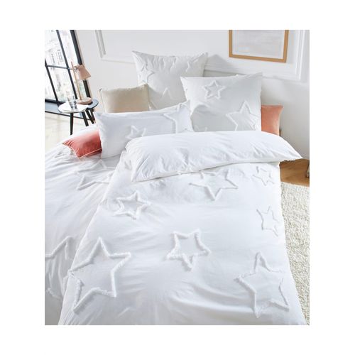 Bettwäsche HEINE HOME Gr. 5, weiß, B/L: 135cm x 200cm, Perkal, B/L: 40cm x 80cm, 2 Stk., Perkal, 100% Baumwolle, Bettwäsche, Bettwäsche