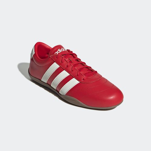 Sneaker ADIDAS SPORTSWEAR "GRAND COURT LO", Damen, Gr. 40,5, weiß (better scarlet, sanftes weiß, gum5), Leder, Synthetik, Schuhe Sneaker, Design auf den Spuren des adidas Superstar