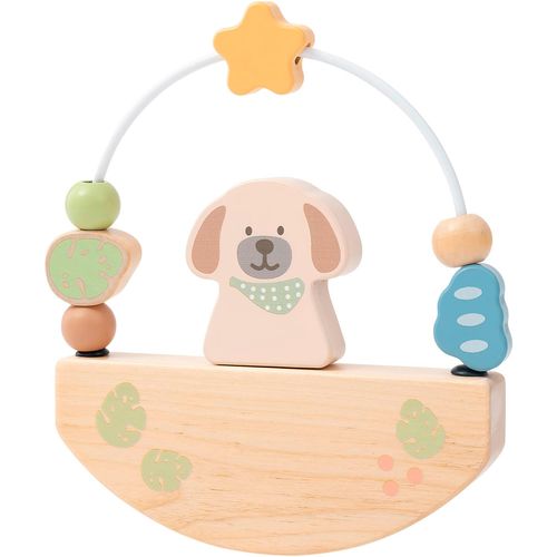 Motorikschleife STERNTALER "Hund Lucky Motorikwippe", bunt, Motorikspielzeug, BabyH:25cm L:19cm, Holz, FSC - schützt Wald, H:25cm L:19cm